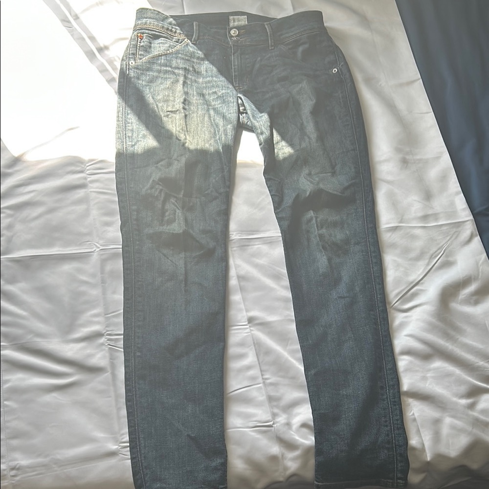 Slim Blue Jeans with Vintage Fading